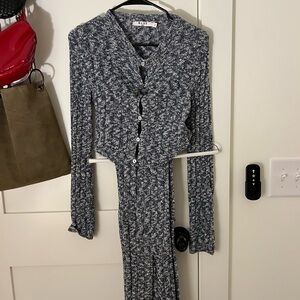 Stylish Blue Patterned Jumpsuit